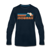 Snowmass, Colorado Long Sleeve T-Shirt - Retro Mountain Unisex Snowmass Long Sleeve Shirt - deep navy