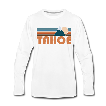 Tahoe, California Long Sleeve T-Shirt - Retro Mountain Unisex Tahoe Long Sleeve Shirt - white