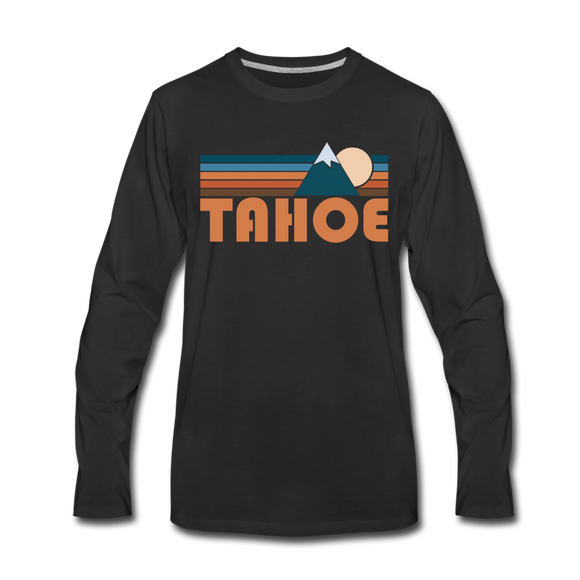 Tahoe, California Long Sleeve T-Shirt - Retro Mountain Unisex Tahoe Long Sleeve Shirt - black