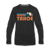 Tahoe, California Long Sleeve T-Shirt - Retro Mountain Unisex Tahoe Long Sleeve Shirt - black