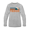 Tahoe, California Long Sleeve T-Shirt - Retro Mountain Unisex Tahoe Long Sleeve Shirt - heather gray
