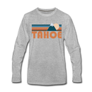 Tahoe, California Long Sleeve T-Shirt - Retro Mountain Unisex Tahoe Long Sleeve Shirt - heather gray
