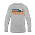 Tahoe, California Long Sleeve T-Shirt - Retro Mountain Unisex Tahoe Long Sleeve Shirt - heather gray