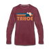 Tahoe, California Long Sleeve T-Shirt - Retro Mountain Unisex Tahoe Long Sleeve Shirt - heather burgundy