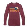 Tahoe, California Long Sleeve T-Shirt - Retro Mountain Unisex Tahoe Long Sleeve Shirt - heather burgundy