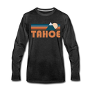Tahoe, California Long Sleeve T-Shirt - Retro Mountain Unisex Tahoe Long Sleeve Shirt - charcoal gray