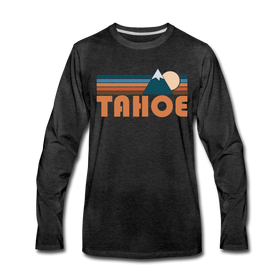 Tahoe, California Long Sleeve T-Shirt - Retro Mountain Unisex Tahoe Long Sleeve Shirt - charcoal gray