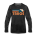 Tahoe, California Long Sleeve T-Shirt - Retro Mountain Unisex Tahoe Long Sleeve Shirt - charcoal gray