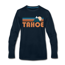 Tahoe, California Long Sleeve T-Shirt - Retro Mountain Unisex Tahoe Long Sleeve Shirt - deep navy