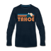Tahoe, California Long Sleeve T-Shirt - Retro Mountain Unisex Tahoe Long Sleeve Shirt - deep navy