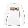 Telluride, Colorado Long Sleeve T-Shirt - Retro Mountain Unisex Telluride Long Sleeve Shirt - white