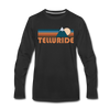 Telluride, Colorado Long Sleeve T-Shirt - Retro Mountain Unisex Telluride Long Sleeve Shirt - black