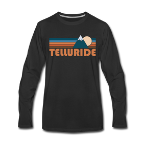 Telluride, Colorado Long Sleeve T-Shirt - Retro Mountain Unisex Telluride Long Sleeve Shirt - black