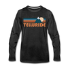 Telluride, Colorado Long Sleeve T-Shirt - Retro Mountain Unisex Telluride Long Sleeve Shirt - charcoal gray