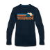 Telluride, Colorado Long Sleeve T-Shirt - Retro Mountain Unisex Telluride Long Sleeve Shirt - deep navy