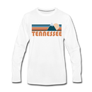 Tennessee Long Sleeve T-Shirt - Retro Mountain Unisex Tennessee Long Sleeve Shirt - white