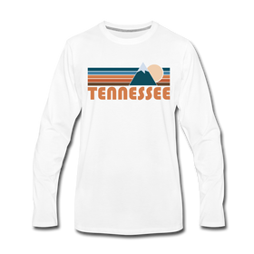 Tennessee Long Sleeve T-Shirt - Retro Mountain Unisex Tennessee Long Sleeve Shirt - white