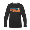 Tennessee Long Sleeve T-Shirt - Retro Mountain Unisex Tennessee Long Sleeve Shirt - black