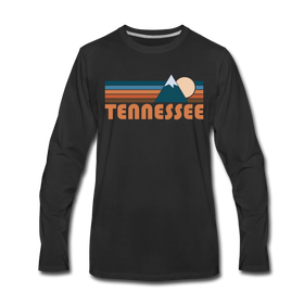 Tennessee Long Sleeve T-Shirt - Retro Mountain Unisex Tennessee Long Sleeve Shirt - black
