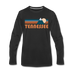Tennessee Long Sleeve T-Shirt - Retro Mountain Unisex Tennessee Long Sleeve Shirt - black