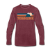 Tennessee Long Sleeve T-Shirt - Retro Mountain Unisex Tennessee Long Sleeve Shirt - heather burgundy