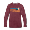 Tennessee Long Sleeve T-Shirt - Retro Mountain Unisex Tennessee Long Sleeve Shirt - heather burgundy