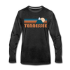 Tennessee Long Sleeve T-Shirt - Retro Mountain Unisex Tennessee Long Sleeve Shirt - charcoal gray
