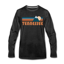 Tennessee Long Sleeve T-Shirt - Retro Mountain Unisex Tennessee Long Sleeve Shirt - charcoal gray