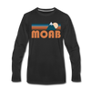 Moab, Utah Long Sleeve T-Shirt - Retro Mountain Unisex Moab Long Sleeve Shirt - black