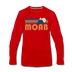 Moab, Utah Long Sleeve T-Shirt - Retro Mountain Unisex Moab Long Sleeve Shirt - red