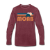 Moab, Utah Long Sleeve T-Shirt - Retro Mountain Unisex Moab Long Sleeve Shirt - heather burgundy