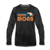 Moab, Utah Long Sleeve T-Shirt - Retro Mountain Unisex Moab Long Sleeve Shirt - charcoal gray