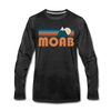 Moab, Utah Long Sleeve T-Shirt - Retro Mountain Unisex Moab Long Sleeve Shirt - charcoal gray