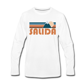 Salida, Colorado Long Sleeve T-Shirt - Retro Mountain Unisex Salida Long Sleeve Shirt - white