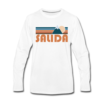 Salida, Colorado Long Sleeve T-Shirt - Retro Mountain Unisex Salida Long Sleeve Shirt - white
