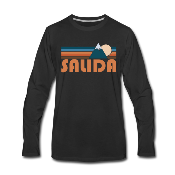 Salida, Colorado Long Sleeve T-Shirt - Retro Mountain Unisex Salida Long Sleeve Shirt - black