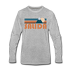 Salida, Colorado Long Sleeve T-Shirt - Retro Mountain Unisex Salida Long Sleeve Shirt - heather gray
