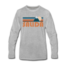 Salida, Colorado Long Sleeve T-Shirt - Retro Mountain Unisex Salida Long Sleeve Shirt - heather gray