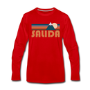 Salida, Colorado Long Sleeve T-Shirt - Retro Mountain Unisex Salida Long Sleeve Shirt - red