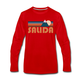 Salida, Colorado Long Sleeve T-Shirt - Retro Mountain Unisex Salida Long Sleeve Shirt - red