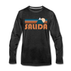 Salida, Colorado Long Sleeve T-Shirt - Retro Mountain Unisex Salida Long Sleeve Shirt - charcoal gray