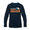 Salida, Colorado Long Sleeve T-Shirt - Retro Mountain Unisex Salida Long Sleeve Shirt - deep navy