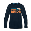 Salida, Colorado Long Sleeve T-Shirt - Retro Mountain Unisex Salida Long Sleeve Shirt - deep navy