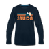 Salida, Colorado Long Sleeve T-Shirt - Retro Mountain Unisex Salida Long Sleeve Shirt - deep navy