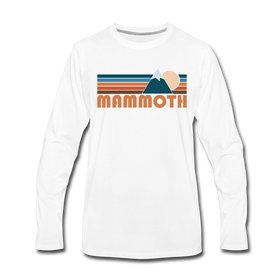Mammoth, California Long Sleeve T-Shirt - Retro Mountain Unisex Mammoth Long Sleeve Shirt - white