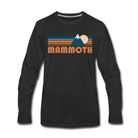 Mammoth, California Long Sleeve T-Shirt - Retro Mountain Unisex Mammoth Long Sleeve Shirt - black