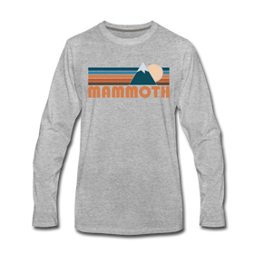 Mammoth, California Long Sleeve T-Shirt - Retro Mountain Unisex Mammoth Long Sleeve Shirt - heather gray
