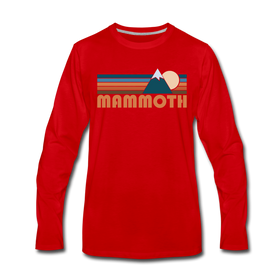 Mammoth, California Long Sleeve T-Shirt - Retro Mountain Unisex Mammoth Long Sleeve Shirt - red