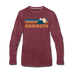 Mammoth, California Long Sleeve T-Shirt - Retro Mountain Unisex Mammoth Long Sleeve Shirt - heather burgundy