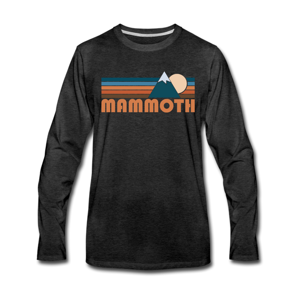 Mammoth, California Long Sleeve T-Shirt - Retro Mountain Unisex Mammoth Long Sleeve Shirt - charcoal gray
